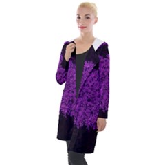 Queen Annes Lace In Purple Hooded Pocket Cardigan by okhismakingart