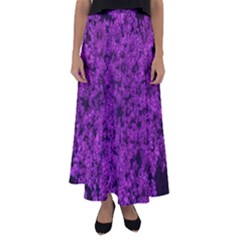 Queen Annes Lace In Purple Flared Maxi Skirt by okhismakingart