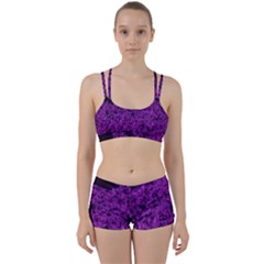 Queen Annes Lace In Purple Perfect Fit Gym Set by okhismakingart