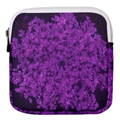 Queen Annes Lace In Purple Mini Square Pouch by okhismakingart