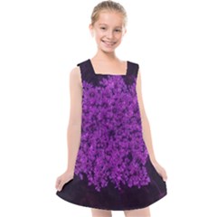 Queen Annes Lace In Purple Kids  Cross Back Dress by okhismakingart