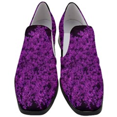 Queen Annes Lace In Purple Slip On Heel Loafers by okhismakingart