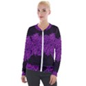 Queen Annes Lace in Purple Velour Zip Up Jacket View1