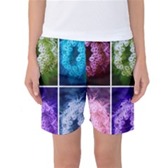 Closing Queen Annes Lace Collage (horizontal) Women s Basketball Shorts by okhismakingart