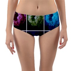 Closing Queen Annes Lace Collage (horizontal) Reversible Mid-waist Bikini Bottoms by okhismakingart