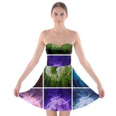 Closing Queen Annes Lace Collage (horizontal) Strapless Bra Top Dress by okhismakingart