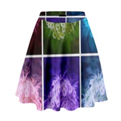 Closing Queen Annes Lace Collage (horizontal) High Waist Skirt by okhismakingart