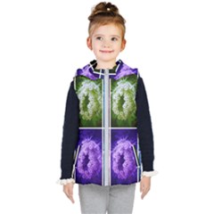 Closing Queen Annes Lace Collage (horizontal) Kids  Hooded Puffer Vest by okhismakingart