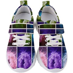 Closing Queen Annes Lace Collage (horizontal) Kids  Velcro Strap Shoes by okhismakingart