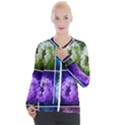 Closing Queen Annes Lace Collage (Horizontal) Casual Zip Up Jacket View1