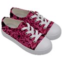 Queen Annes Lace in Red Part II Kids  Low Top Canvas Sneakers View3