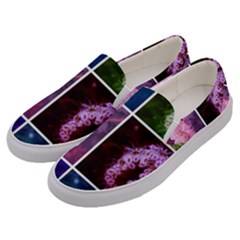 Closing Queen Annes Lace Collage (vertical) Men s Canvas Slip Ons by okhismakingart