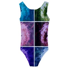 Closing Queen Annes Lace Collage (vertical) Kids  Cut-out Back One Piece Swimsuit by okhismakingart