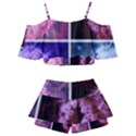 Closing Queen Annes Lace Collage (Vertical) Kids  Off Shoulder Skirt Bikini View2