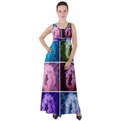 Closing Queen Annes Lace Collage (vertical) Empire Waist Velour Maxi Dress