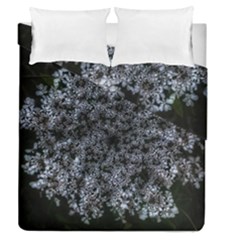 Queen Annes Lace In White Duvet Cover Double Side (queen Size) by okhismakingart