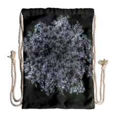 Queen Annes Lace In White Drawstring Bag (large) by okhismakingart