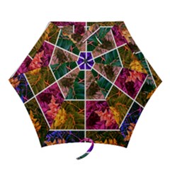 Sideways Sumac Collage Mini Folding Umbrellas by okhismakingart