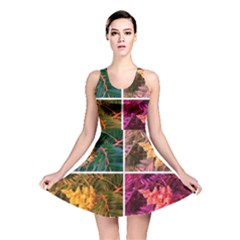 Sideways Sumac Collage Reversible Skater Dress by okhismakingart