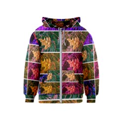 Sideways Sumac Collage Kids  Zipper Hoodie by okhismakingart