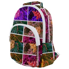 Sideways Sumac Collage Rounded Multi Pocket Backpack