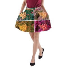 Sideways Sumac Collage A-line Pocket Skirt by okhismakingart