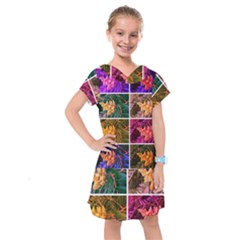 Sideways Sumac Collage Kids  Drop Waist Dress by okhismakingart