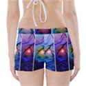 Moon and Locust Tree Collage Boyleg Bikini Wrap Bottoms View2