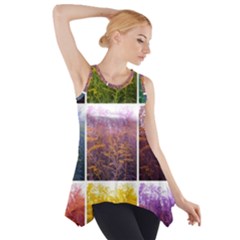 Goldenrod Collage Side Drop Tank Tunic by okhismakingart