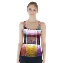 Goldenrod Collage Racer Back Sports Top by okhismakingart