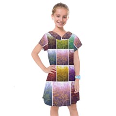 Goldenrod Collage Kids  Drop Waist Dress by okhismakingart