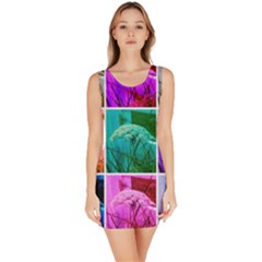 Color Block Queen Annes Lace Collage Bodycon Dress by okhismakingart