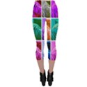 Color Block Queen Annes Lace Collage Capri Leggings  View2