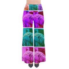 Color Block Queen Annes Lace Collage So Vintage Palazzo Pants by okhismakingart