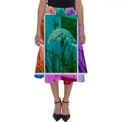 Color Block Queen Annes Lace Collage Perfect Length Midi Skirt by okhismakingart