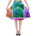 Color Block Queen Annes Lace Collage Flared Midi Skirt View1