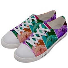 Color Block Queen Annes Lace Collage Women s Low Top Canvas Sneakers by okhismakingart