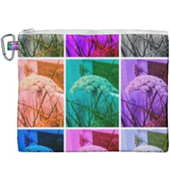 Color Block Queen Annes Lace Collage Canvas Cosmetic Bag (xxxl) by okhismakingart