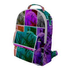 Color Block Queen Annes Lace Collage Flap Pocket Backpack (large) by okhismakingart