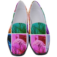 Color Block Queen Annes Lace Collage Women s Classic Loafer Heels by okhismakingart