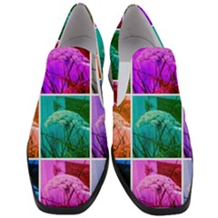 Color Block Queen Annes Lace Collage Slip On Heel Loafers by okhismakingart