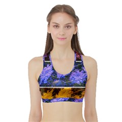 Primary Color Queen Anne s Lace Sports Bra With Border by okhismakingart