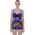 Primary Color Queen Anne s Lace Tie Front Two Piece Tankini View1