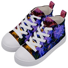 Primary Color Queen Anne s Lace Kids  Mid-top Canvas Sneakers by okhismakingart