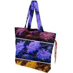 Primary Color Queen Anne s Lace Drawstring Tote Bag by okhismakingart