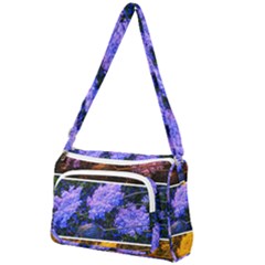 Primary Color Queen Anne s Lace Front Pocket Crossbody Bag by okhismakingart