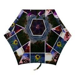 Sunflower Collage Mini Folding Umbrellas by okhismakingart