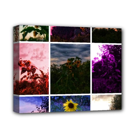 Sunflower Collage Deluxe Canvas 14  X 11  (stretched) by okhismakingart