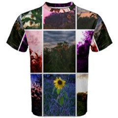 Sunflower Collage Men s Cotton Tee by okhismakingart