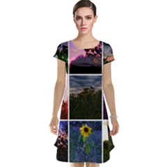 Sunflower Collage Cap Sleeve Nightdress by okhismakingart